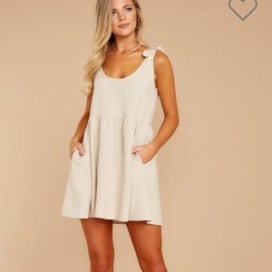 Taupe mini dress
